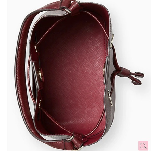 Kate spade small bucket leather bag cherrywood crossbody - Picture 5 of 6